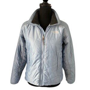 NORTH FACE Quilted Puffer Jacket Coat Light Blue Small
